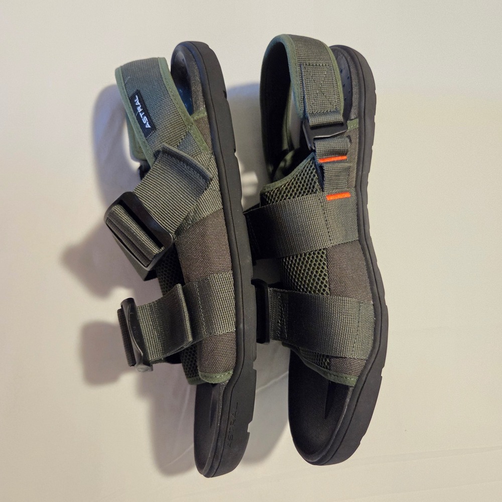 Astral PFD Sandal Mens 14 Olive Green Buckle Strap Water Hiking NCS22U1